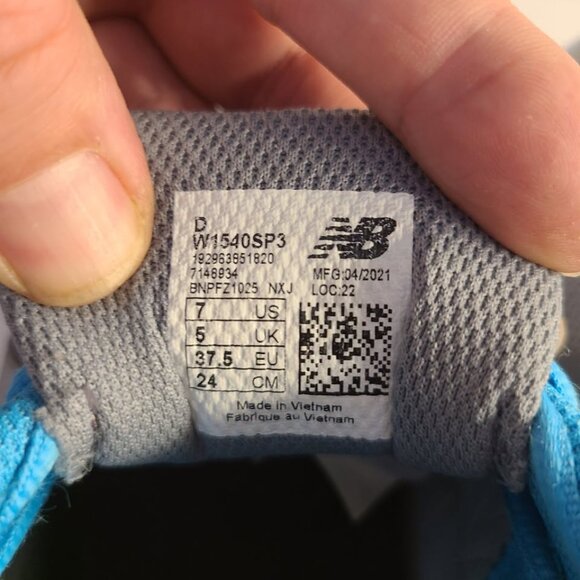 Women's New Balance, 1540v3 Running Shoe W1540SP3 Gray Mesh Synthetic Size 7 - Picture 6 of 9